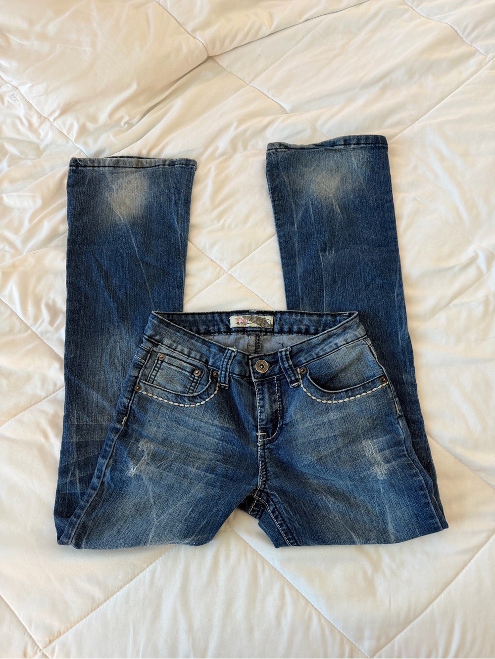 y2k YMI Women's Faded Blue Skinny Jeans